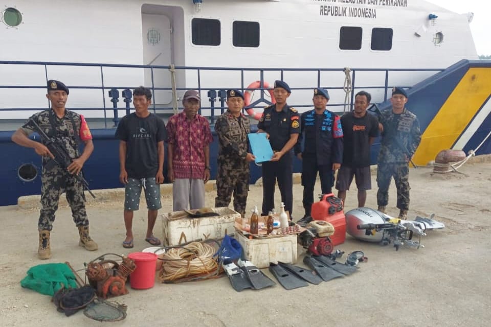 kkp tangkap 3 pelaku bom ikan di morowali 2