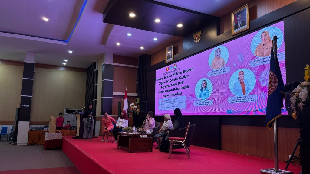 fakultas kedokteran untad gelar pengabdian masyarakat sharing session with the expert dalam rangka bulan peduli kanker payudara 1 1024x576